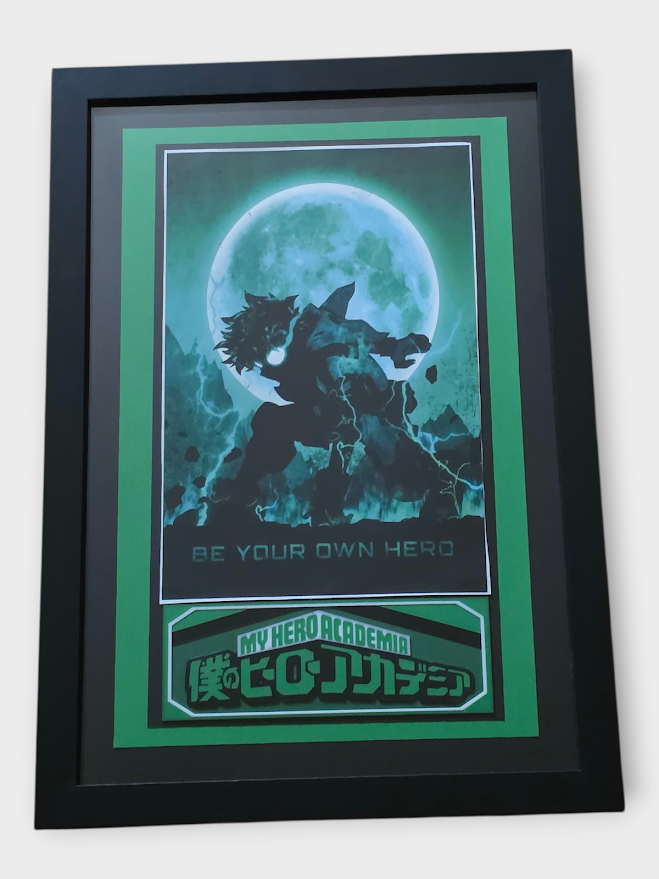 Custom Framed My Hero Academia – Deku - Anime Art Print