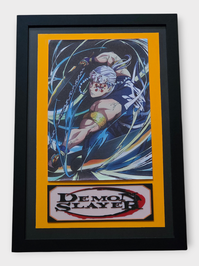 Custom Framed Demon Slayer – Tengen Uzui (Sound Hashira) - Anime Art Print