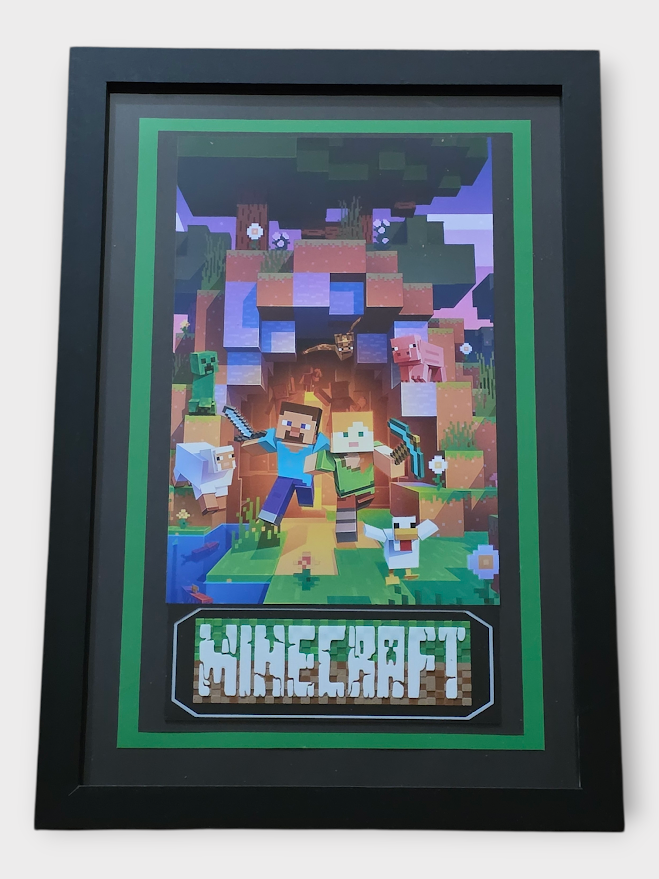 Custom Framed Minecraft – Gaming Art Print