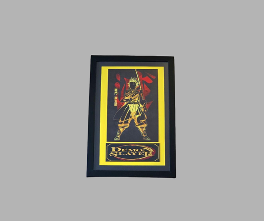 Framed Demon Slayer Canvas Art – Tanjiro-Inspired Anime Wall Display