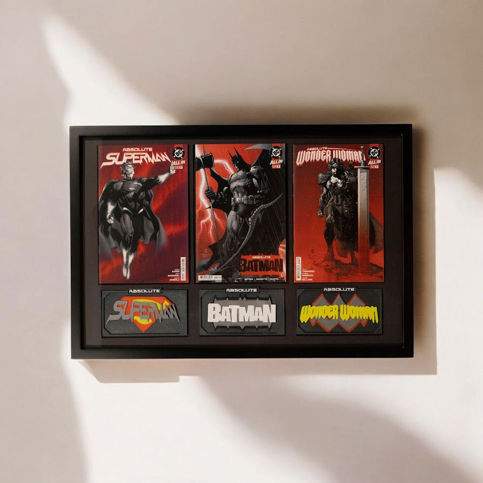 The World's Finest United in One Iconic Jim Lee inspired Display - Superman #1W, Batman #1AY and Wonder Woman #1AI
