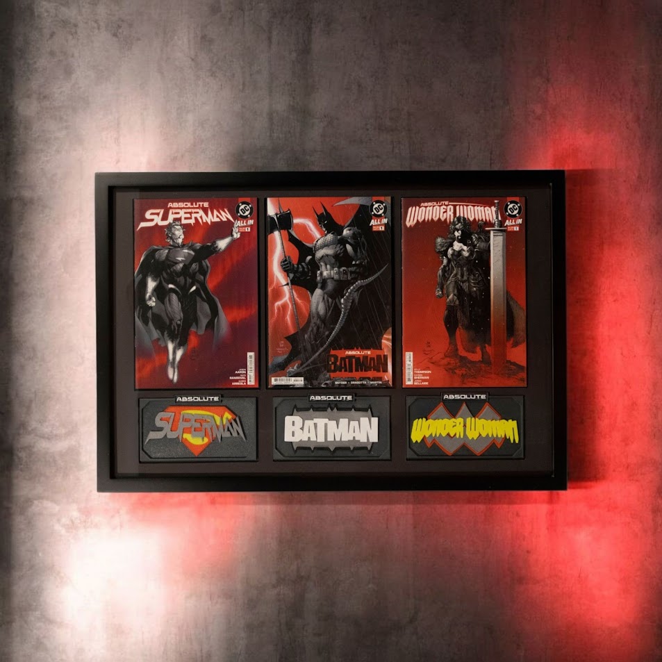 The World's Finest United in One Iconic Jim Lee inspired Display - Superman #1W, Batman #1AY and Wonder Woman #1AI