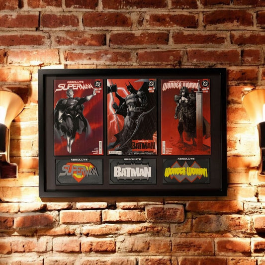 The World's Finest United in One Iconic Jim Lee inspired Display - Superman #1W, Batman #1AY and Wonder Woman #1AI