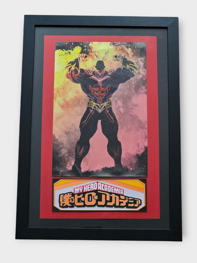 Custom Framed My Hero Academia – All Might - Anime Art Print - Print 2