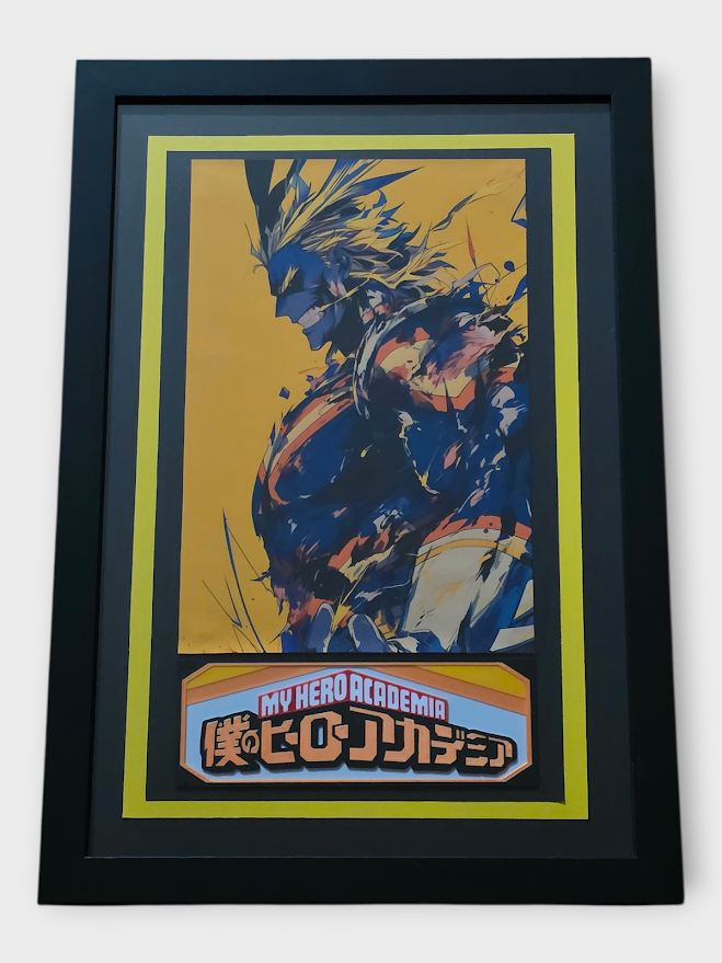 Custom Framed My Hero Academia - All Might – Anime Art Print - Print 1