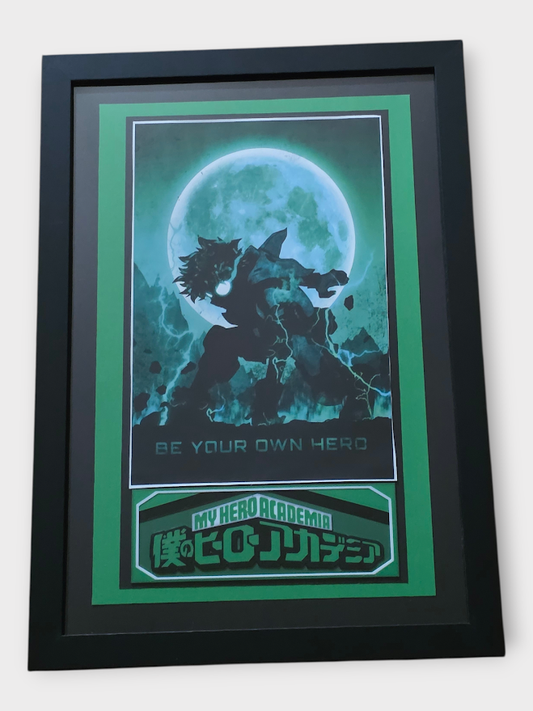 Custom Framed My Hero Academia – Deku - Anime Art Print