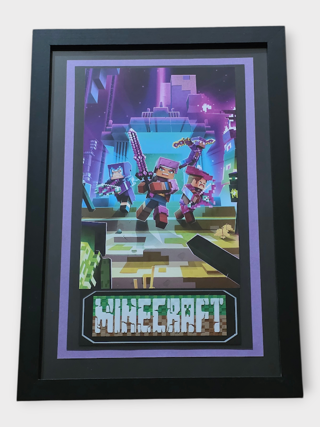 Custom Framed Minecraft – Gaming Art Print