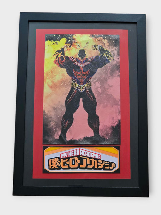 Custom Framed My Hero Academia – All Might - Anime Art Print - Print 2