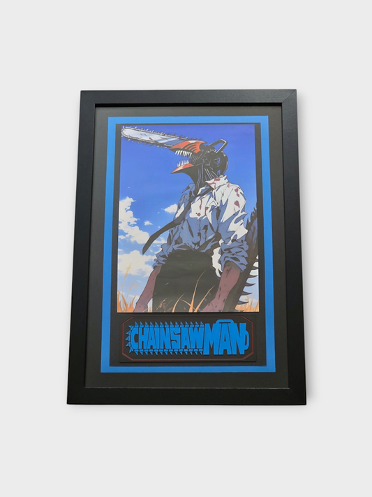 Custom Framed Chainsaw Man – Anime Art Print - Print 3